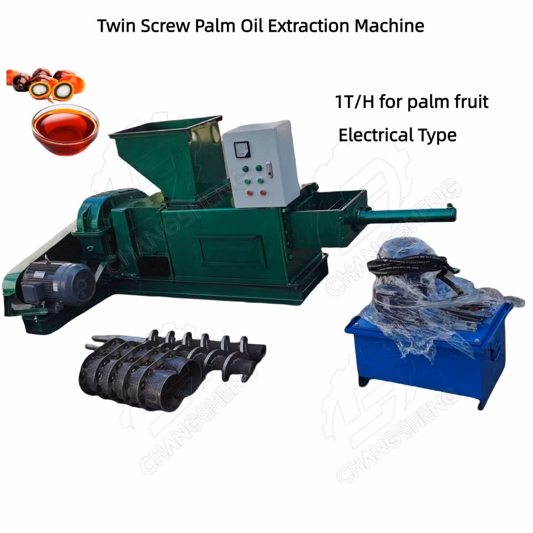 1t/H Diesel Driven Twin Screw Palm Oil Press Palm Oil Milling Oil Extraction Machine