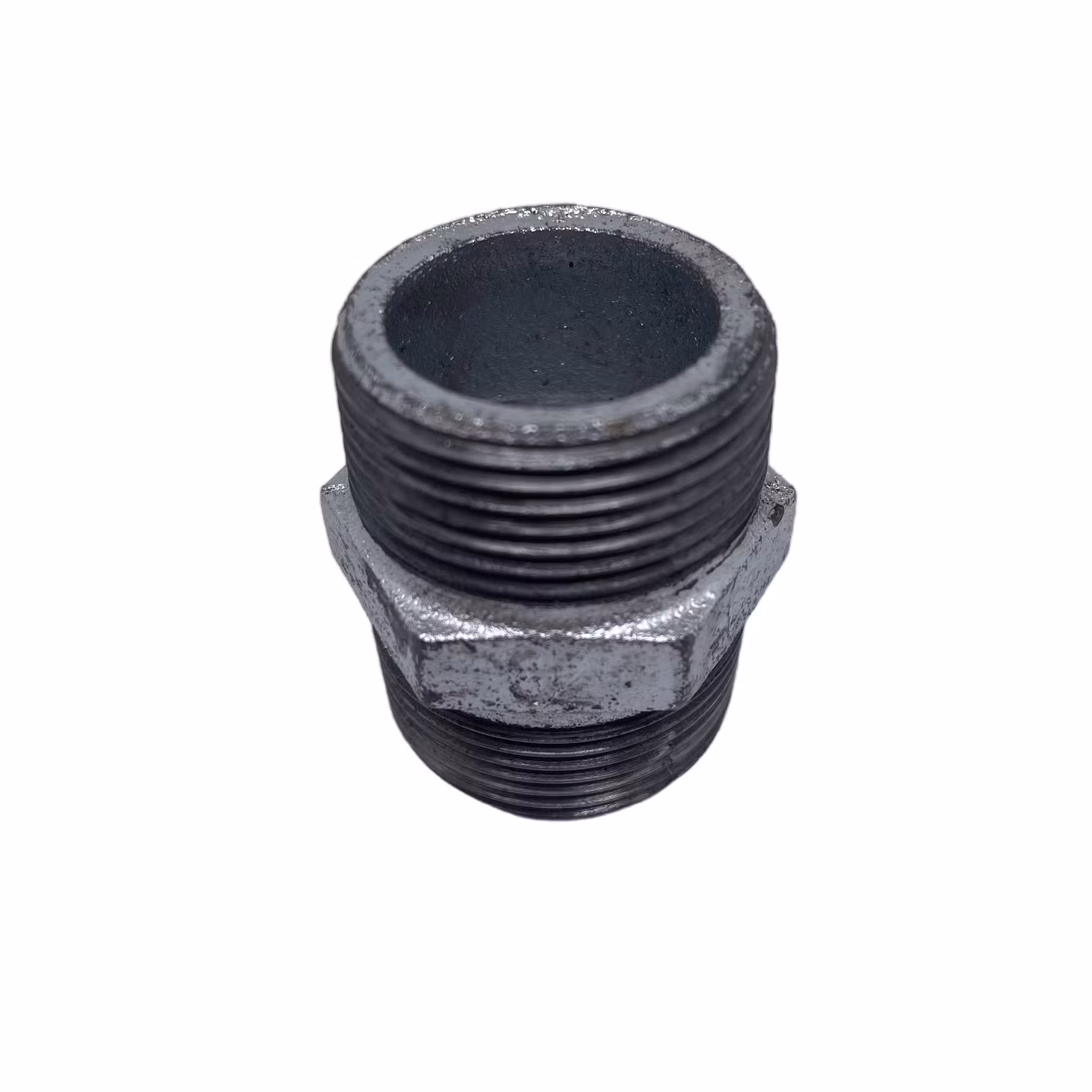 Galanized Malleable Iron Sch40 Galvanized Pipe Nipple for Internal Threaded Round Pipe