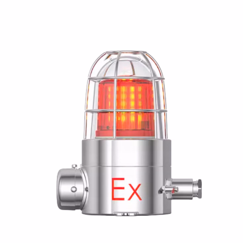ATEX 304 316 LED Explosion Proof Indicator Light Zone 1 Zone 2 Warning Lamp with 120dB Electronic So