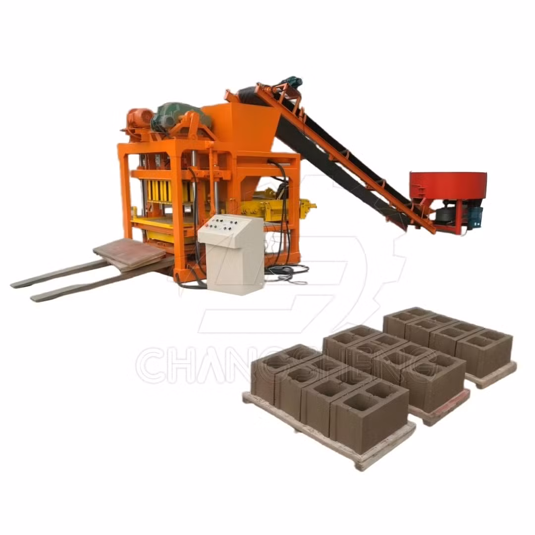 Qtj4-28 Full Automatic Hollow Block Paving Brick Machine Curbstone Machine