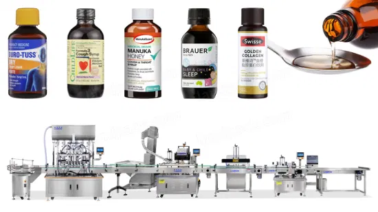 Automatic Bottling Equipment Filler 100ml 250ml Syrup Beverages Drink Filling Machine Line - Linear